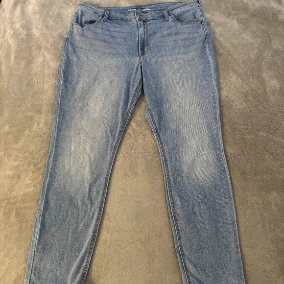Old Navy Denim - old navy high rise super skinny light blue jeans size 16